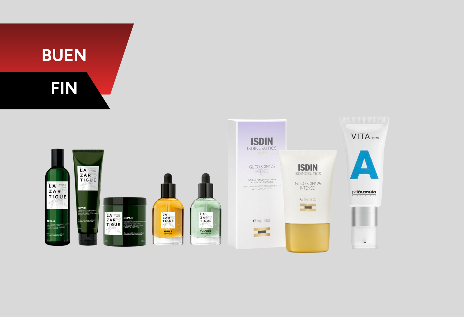 pHformula 30% OFF + Lazartigue e ISDIN 15% OFF | Buen Fin