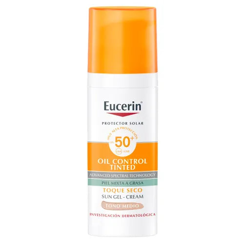 Eucerin Oil Control Tinted SPF 50+ Antibrillo Tono Medio